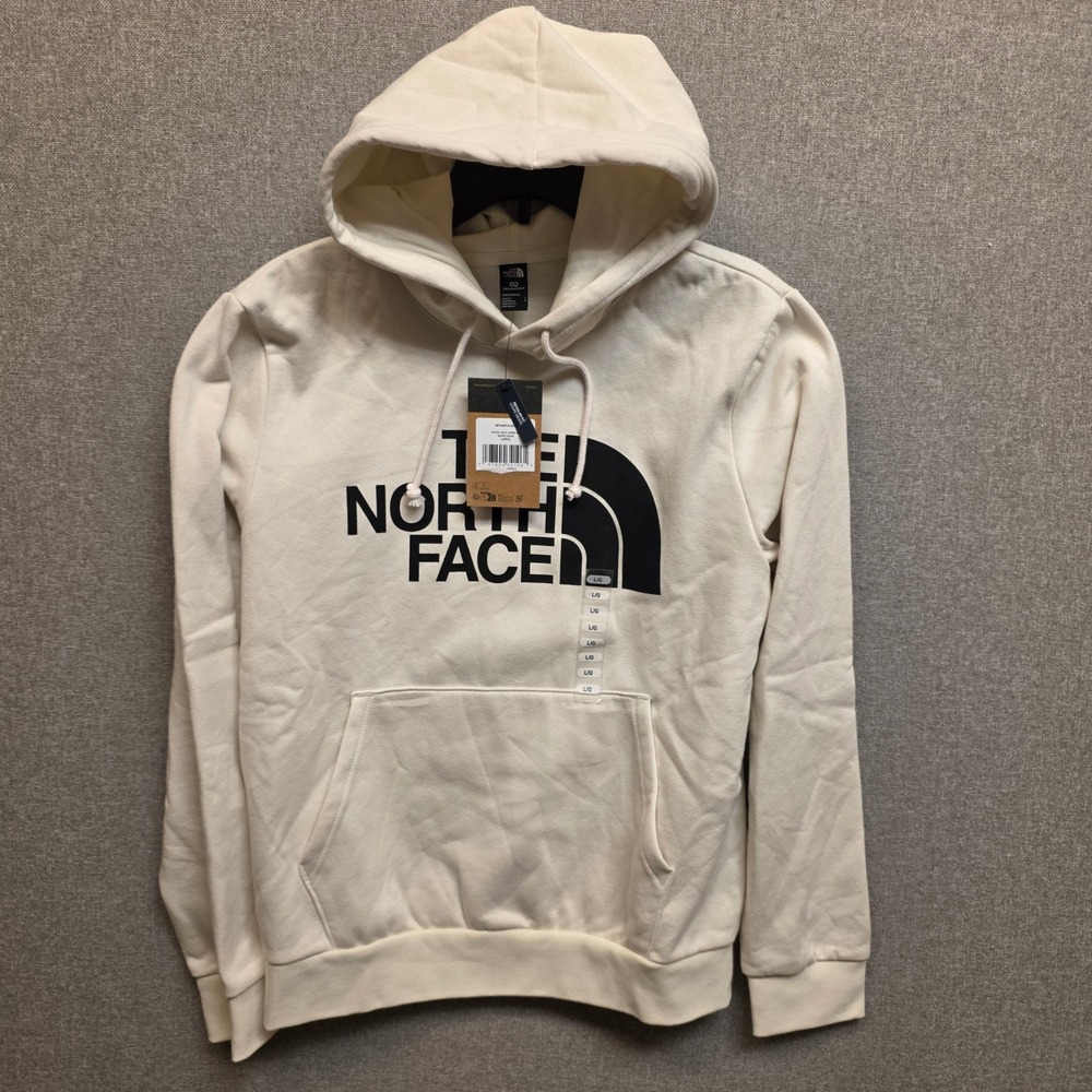 The North Face Mens L Evo Half Dome Hoodie White Dune NWT Gorpcore NF0A8F3U